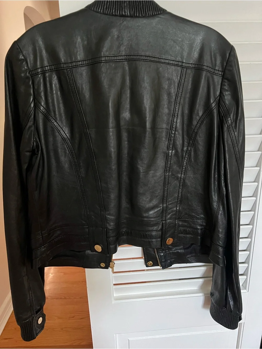 Tory Burch Leather Bomber Jacket